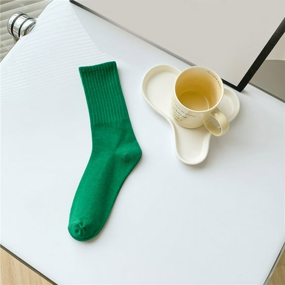 Dyfzdhu Womens Socks Solid Color Socks Colorful Lightweight Cotton Pile Socks Socks