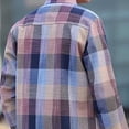 thumbnail image 6 of Tsivenald Men's Long Sleeve Flannel Shirts Jacket Fashion Plaid Jackets Casual Button Down Shirt with Pockets, 6 of 9