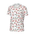 thumbnail image 6 of Wukai Fruit Print Men's Short-Sleeved Mesh T-Shirt,Quick-Dry Short Sleeve Workout T-Shirt-5X-Large, 6 of 8