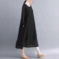 thumbnail image 6 of Sexlip Womens Midi Dress Long Sleeve Lace Design Soft Fabric Flared Silhouette for Formal Occasions Black XXL, 6 of 6
