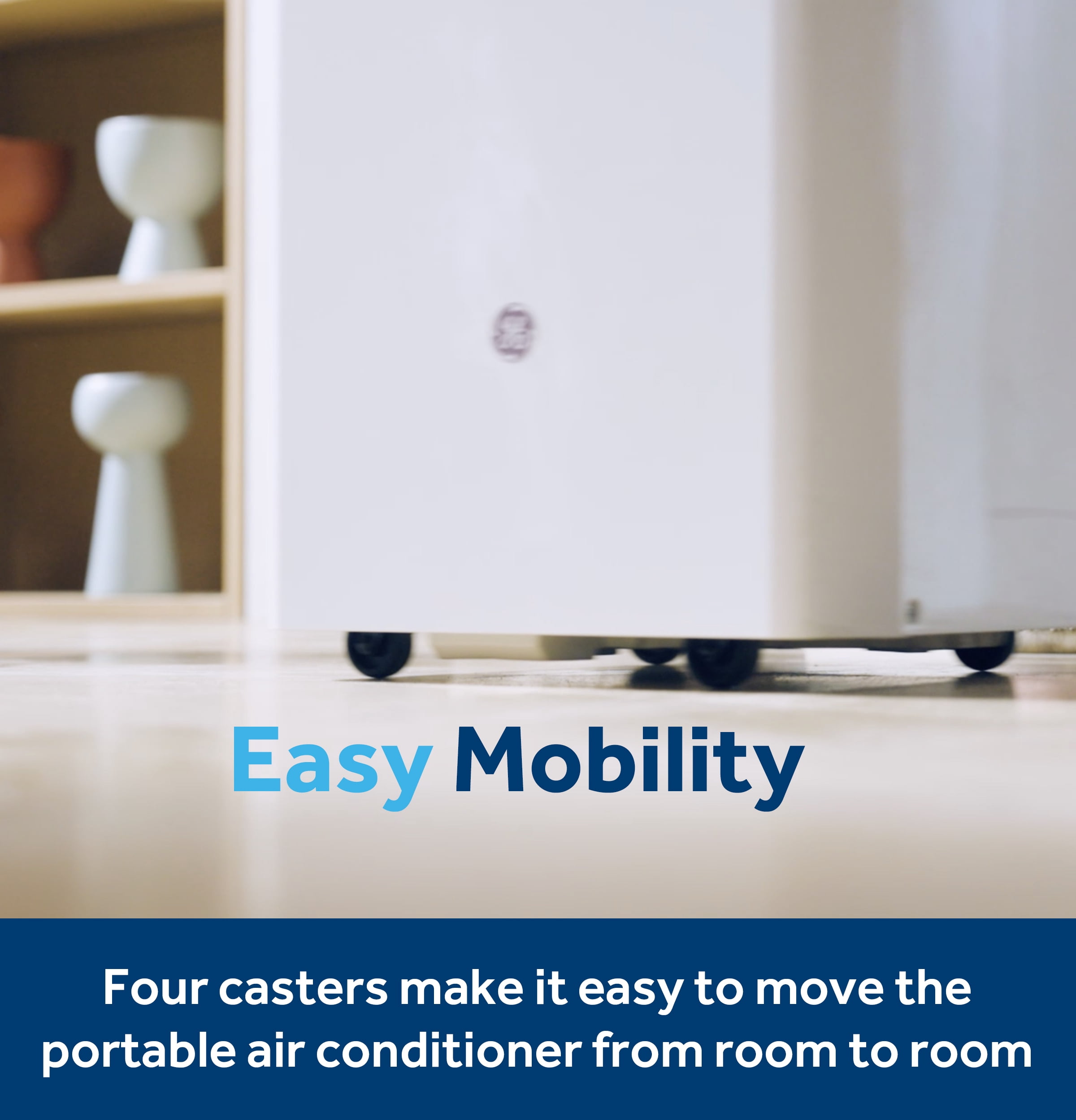 GE® 5,000 BTU DOE SACC Portable Air Conditioner for Small Rooms up to 200 Sq. Ft.