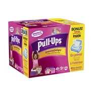 Huggies Pull-Ups Learning Design Girls' Training Pants with Bonus Wipes, Size 4T-5T, 44 Count