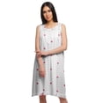 thumbnail image 1 of Moomaya Robe de Nuit Sans Manches Imprimée en Coton pour Femmes, 1 of 6