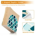 thumbnail image 5 of Yayeee Napkin Holder for Table Kitchen Paper Tissue Organization, Blue Geometric Pattern, 5 of 8
