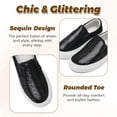 thumbnail image 2 of Kids Canvas Slip On Shoes Sparkle Sequins Canvas Sneakers Sparkly Flat Loafers Casual Walking Shoes Glitter Comfortable Tennis Shoes for Boys Girls, 2 of 6
