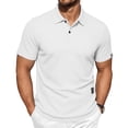 thumbnail image 7 of Dresfit Mens Breeze Polo Shirts Lapel Elastic Waist Shirts Summer 2026 Cooling Short Sleeve Gym T Shirts Button Down Breathable Mesh Polo Shirt S, 7 of 7
