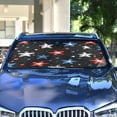 thumbnail image 4 of Universal Fit Accordion Auto Sunshade Windshield Sunshade 57'' x 31.5'' Stars Doodle Pattern, 4 of 8