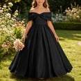 thumbnail image 7 of ATOGUTA Teen Girl Birthday Dresses Strapless Satin Homecoming School Dance Wedding Birthday Party Graduation Pageant Bridesmaid Black, Size 5T-14, 7 of 7