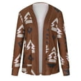 thumbnail image 5 of Lilgiuy Women Long Sleeve Prind Cardigan Autumn Casual Coat Blouse Top(Brown,10) Winter Clothes for 2022, 5 of 5