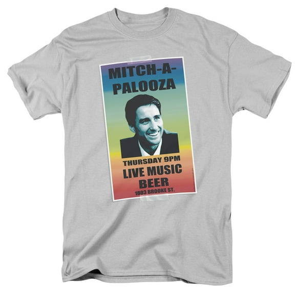 Old School Mitchapalooza Adult 18/1 T-Shirt Silver