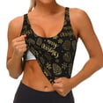 thumbnail image 3 of Balery Gold Pinecone Merry Christmas Sujetadores deportivos con espalda cruzada para mujer, acolchados, sin costuras, de alto impacto, ideales para yoga, gimnasio, entrenamiento y fitness.-, 3 of 8