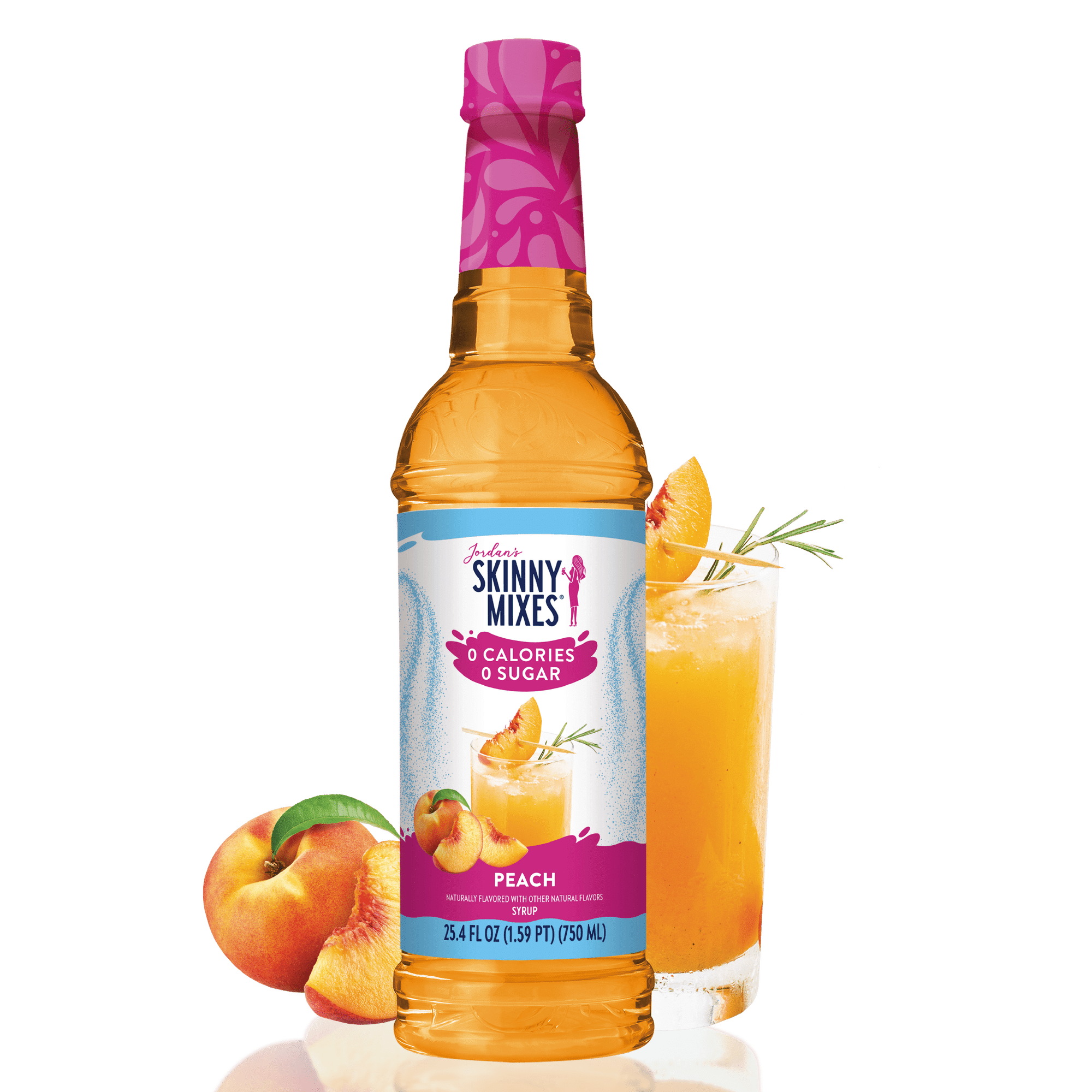 Jordan s Skinny Mixes Sugar Free Peach Syrup 25.4 Fl Oz
