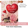 thumbnail image 3 of Heart Rose Decorative Double-Sided Happy Valentine Day House Flag 28 x 40 inch, 3 of 5