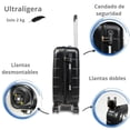 thumbnail image 4 of MALETA EXPLORE EQUIPAJE para 10 KG LIGERA 20 PULGADAS ANTILLUVIA DOBLES llantas desmontables 360° asa RETRACTIL SIN documentar, 4 of 5