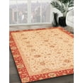 thumbnail image 3 of Ahgly Company Machine Washable Indoor Square Abstract Pumpkin Orange Area Rugs, 8' Square, 3 of 7