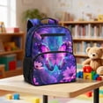 thumbnail image 2 of Jeiento Lightweight 13.5 Inch Toddler Backpack for 3-5 Year Old Girls, Galaxy Butterfly Preschool Kids School Bag with 5 Pockets & Adjustable Shoulder Straps, 2 of 7