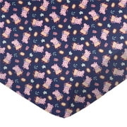 SheetWorld Fitted 100% Cotton Percale Play Yard Sheet Fits BabyBjorn Travel Crib Light 24 x 42, Peppa Pig Navy
