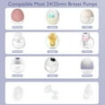 thumbnail image 3 of 8PCS Flange Sizing Kit 15mm for 24mm Flanges/Shield, Soft Silicone Flange Insert Compatible Momcozy/Spectra/Medela Breast Pump, Breast Pump Essential kit(with Nipple Rulers and Storage Bag), 3 of 8