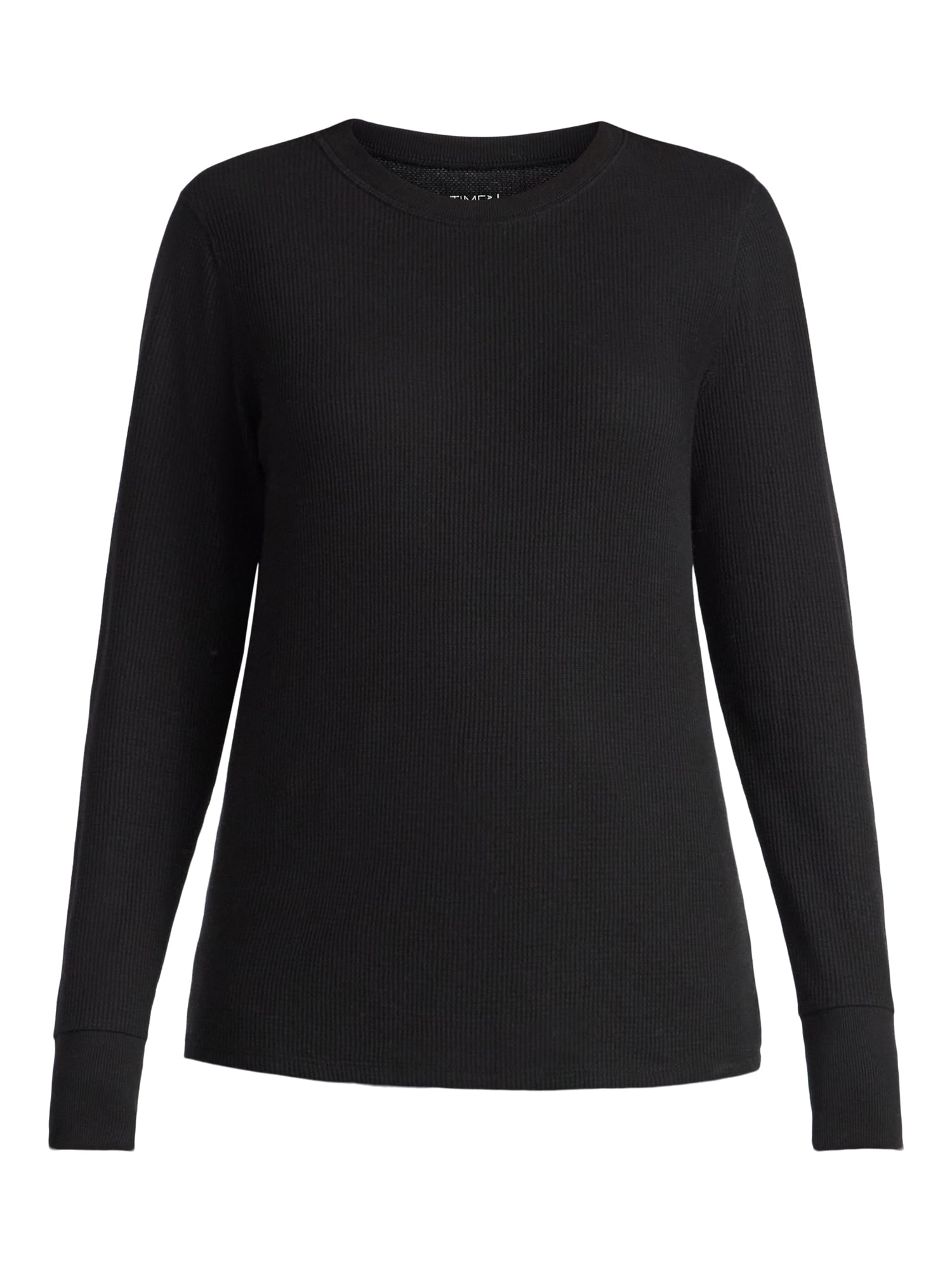 Time and Tru Women's Thermal Tee with Long Sleeves, Size XS-XXXL