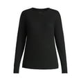 thumbnail image 5 of Time and Tru Women's Thermal Tee with Long Sleeves, Size XS-XXXL, 5 of 5