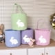 thumbnail image 3 of Cesta de conejito de Pascua a cuadros con asa, bonita bolsa de mano para la caza de huevos, para guardar dulces, regalos y suministros para fiestas., 3 of 8