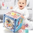 thumbnail image 1 of YOPTOP Multifunctional  Hand Drum Toy  Music Box Piano Geometric Matching Blocks Treasure Box Educational Toys, 1 of 9