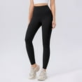 thumbnail image 3 of GEWSEY Workout Leggings for Women High Waisted Exercise Athletic Gym Fitness Yoga Lexi Lined Pants 26" (Black, XL), 3 of 3