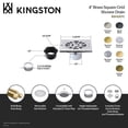 thumbnail image 4 of Kingston Brass BSF4267MB Watercourse 4-Inch Brass Square Grid Shower Drain with Hair Strainer in Matte Black, 4 of 5