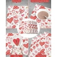 thumbnail image 6 of Valentines Placemats Heart Pink Red Valentines Day Place Mats for Dining Room Watercolor Romantic Love Heart Washable Table Mats for Kitchen Dining Decorations Set of 6, 6 of 6