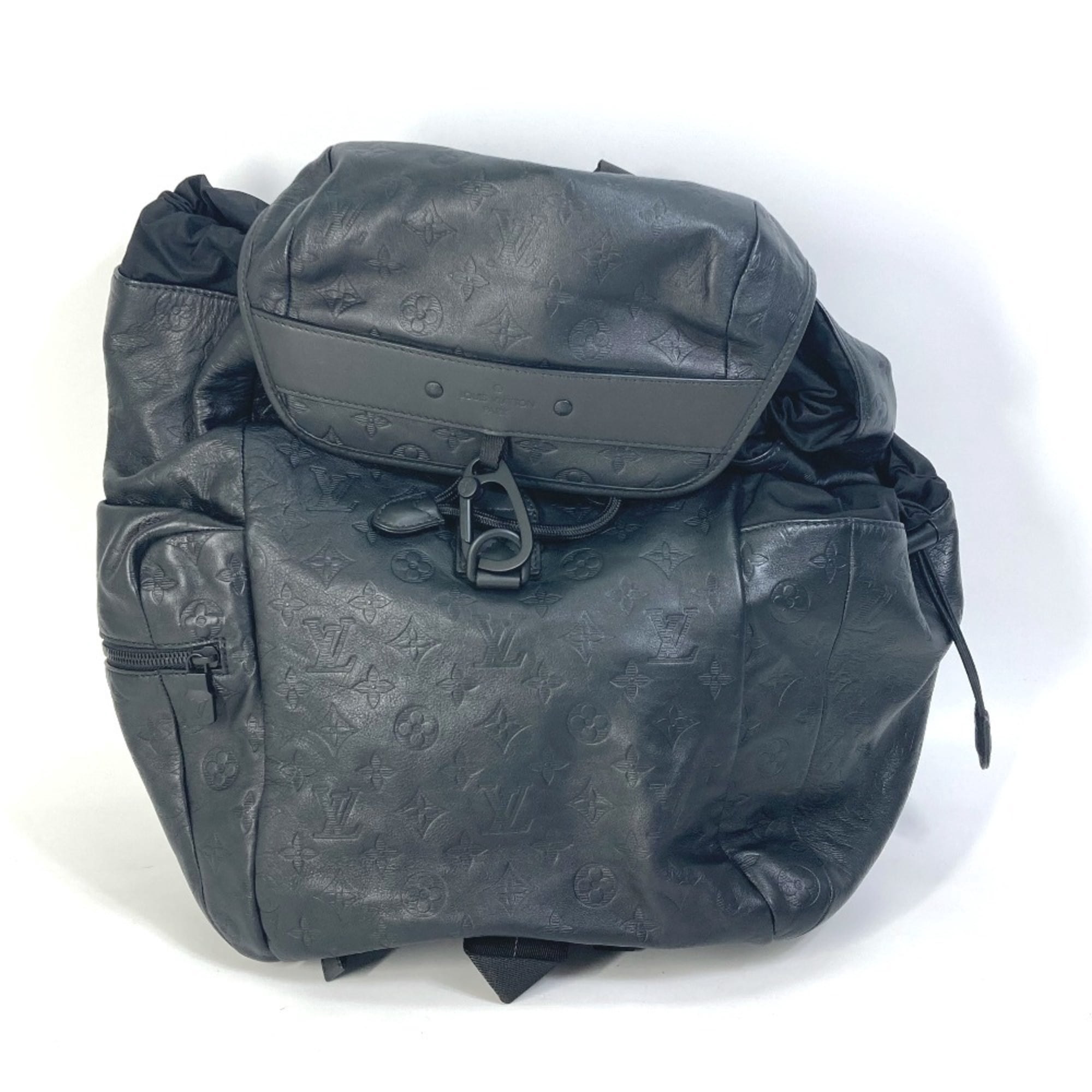 LOUIS VUITTON M43680 Monogram shadow Discovery Backpack Leather Black LOUIS VUITTON Louis Vuitton Monogram Shadow Discovery  main image 2