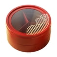 thumbnail image 1 of Bandeja de aperitivos con tapa Sunnimix Redondo rojo de 2 capas, 1 of 8