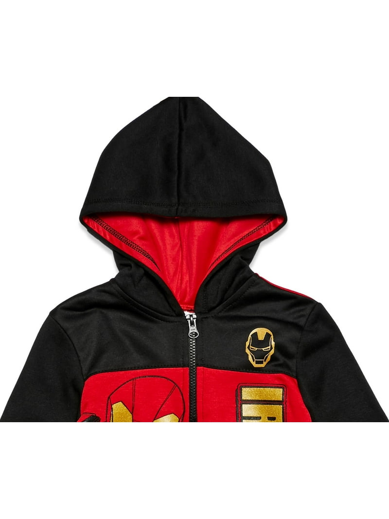 Marvel Avengers Iron Man Little Boys Fleece Half Zip Hoodie