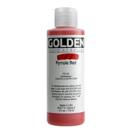 UPC: 0738797227743 | Golden� Fluid Acrylic  4 oz.  Pyrrole Red