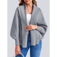 thumbnail image 3 of Autumn/ Winter Open Front Casual Solid Color Women's Loose Knitted Cardigan, 3 of 6