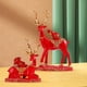 thumbnail image 5 of Figuras de renos, estatuas de ciervos, decoración, esculturas de alces, adornos, obras de arte para Rojo, 5 of 8