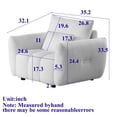 thumbnail image 2 of 35.2" Teddy Fabric Sofa, Modern Lounge Chair for Apartment, Office, Living Room and Bedroom (Black), 2 of 11