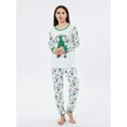 thumbnail image 6 of Franhais Christmas Family Pajamas Matching Set Santa Claus Print Long Sleeve Tops and Pants Sleepwear Soft Nightwear, 6 of 10