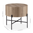 thumbnail image 3 of Bouclair Table d'Appoint Taupe et Métal, 3 of 8