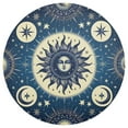 thumbnail image 3 of Ryvnso Bohomia Head and Moon Round Plate Mats Dining Table Placemat Set of 4 for Holiday Decoration, 3 of 7