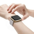thumbnail image 5 of WFEAGL Genuine Leather iwatch Band for iWatch Series 42mm 44mm 45mm Light gray/Gold, 5 of 10