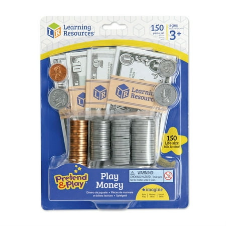 UPC 765023027259 product image for Learning Resources Pretend Play Money - 150 Pieces  Boys and Girls Ages 3+ Play  | upcitemdb.com