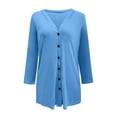 thumbnail image 6 of Womens Open Front Lightweight Long Cardigan Button Down Loose Solid Outerwear Womens Cardigan Petite Fuzzy Sweater Cardigan Women V Neck Cotton Cardigan Womens Cardigans Fall And Striped Sweater, 6 of 8