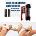 thumbnail image 1 of Herramientas de limpieza de cepillo de mesa de billar 10 puntas de taco azul (5 uds 12mm 5 uds 13mm) Rojo Cola Cepillo para rieles de billar, 1 of 8