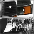 thumbnail image 6 of NUVISION for 92-96 Ford F150 F250 F350 LED DRL Black Housing Amber Corner Headlight Lamps, 6 of 6