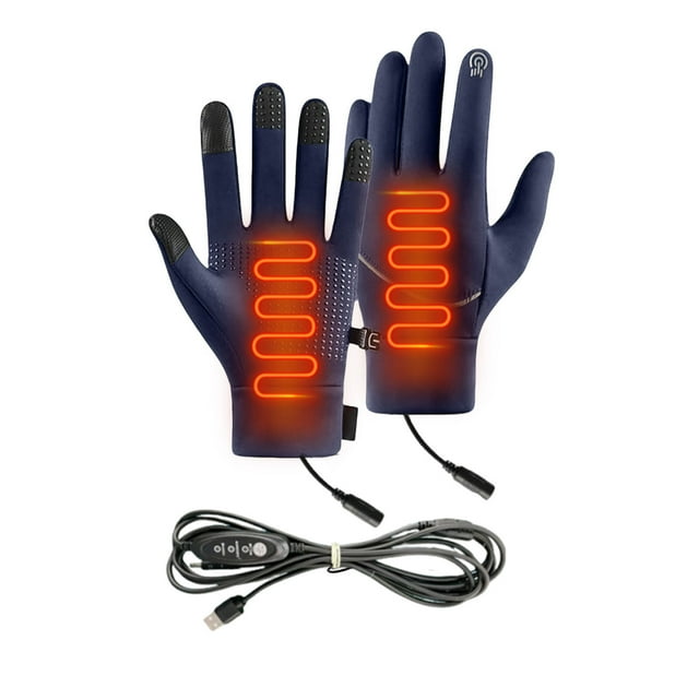 CREATITOY 1 Paire de Gants Chauffants USB 3 Vitesses - Température Réglable, Accessoire Chaud pour Cyclisme en Hiver
