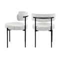 thumbnail image 3 of Black White Dining Room Chairs, 2 In - Adds A Modern Touch To Your Home Decor Chairs Contemporary Design Soft Upholstery, Strong Legs, Area Chair, 3 of 6