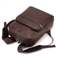 thumbnail image 4 of QUARRYUS Multifunctional Waterproof Laptop Extra Large PU Leather Men's Backpack, Brown, 4 of 10