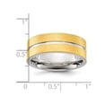 thumbnail image 2 of Bague Rainurée Plaquée Jaune and (8mm), 2 of 5