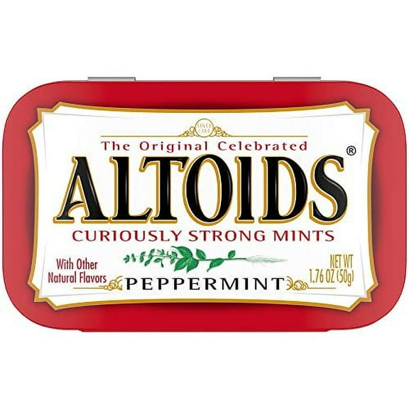 ALTOIDS Peppermint Mints, Peppermint Candy, 1.76 oz. Pack of 2