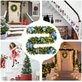 thumbnail image 3 of Guvpev 9FT Christmas Garland with Lights, Artificial Christmas Cedar Garlands Decorations with Berries, Flowers, Balls, Faux Greenery Garland Ornaments for Mantle, Table, Stairs, Indoor Outdoor Decor, 3 of 12